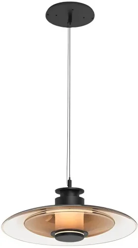 Светильник подвесной LED Stefa APL.648.16.10 Aployt янтарный на 1 лампу, основание чёрное в стиле современный 