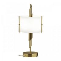Настольная лампа Margaret 5415/2T Odeon Light белая 2 лампы, основание бронзовое металл в стиле арт-деко 