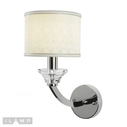 Бра Oxford 85175/1B CR iLamp белый на 1 лампа, основание хром в стиле современный американский  фото 3