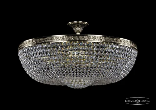 Люстра потолочная хрустальная 19281/80IV GB Bohemia Ivele Crystal прозрачная на 16 ламп, основание золотое в стиле классика sp