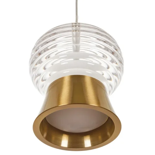 Светильник подвесной LED Jane MR1210-1PL MyFar прозрачный золотой 1 лампа, основание золотое в стиле современный  фото 4