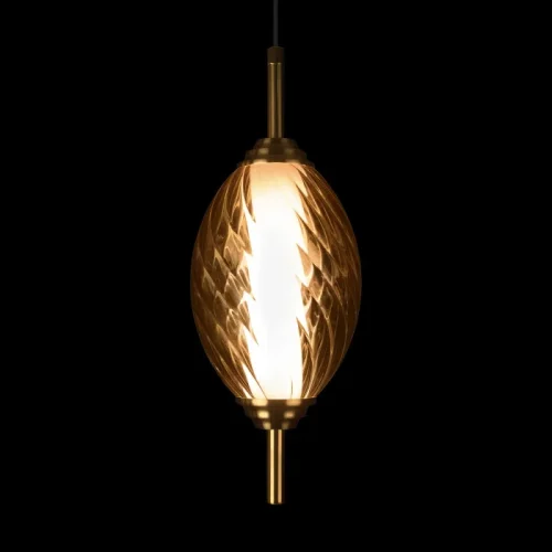 Светильник подвесной LED Helix 10421/A Amber LOFT IT янтарный на 1 лампу, основание бронзовое в стиле современный фото 2