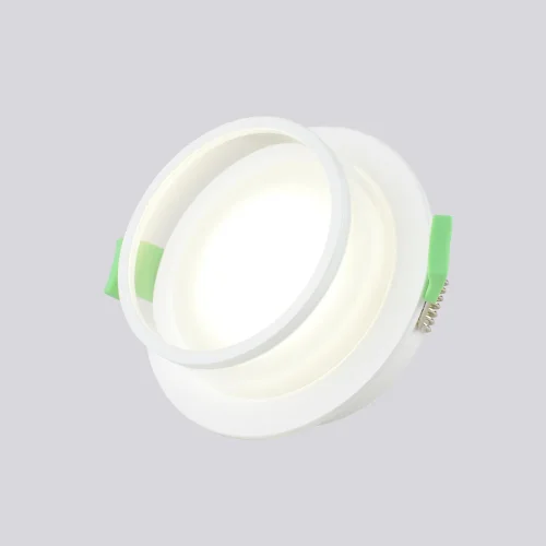 Светильник точечный CLT 061C1 WH Crystal Lux прозрачный белый на 1 лампу, основание белое в стиле современный круглый фото 4