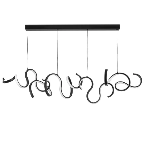 Светильник подвесной LED Corinto 637117 Lightstar белый чёрный на 1 лампу, основание чёрное в стиле хай-тек современный линейный