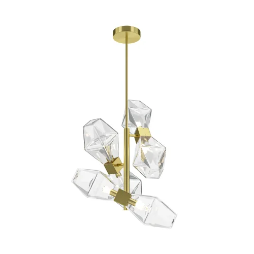 Светильник подвесной Coctail time MOD325PL-06G1 Maytoni прозрачный 6 ламп, основание золотое в стиле арт-деко современный 