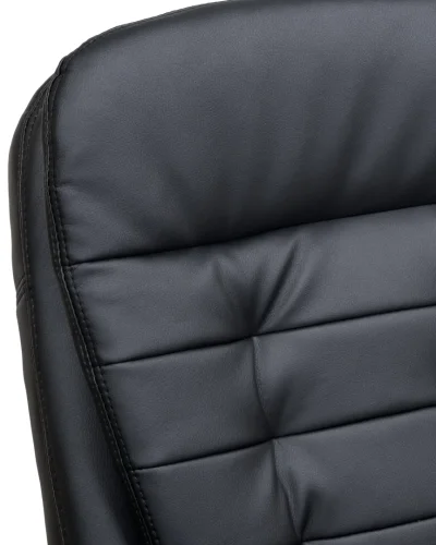 Офисное кресло для руководителей 106B-LMR DONALD, цвет чёрный Dobrin, чёрный/экокожа, ножки/металл/бежевый, размеры - 1030*1110***720*720 фото 10