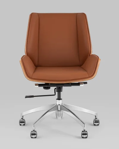 Кресло офисное TopChairs Crown SN, коричневый УТ000038535 Stool Group, /, ножки//хром, размеры - ****600*655 фото 2