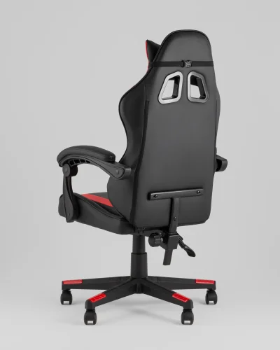 Кресло спортивное TopChairs Commander, черно-красный УТ000039477 Stool Group, красный чёрный/экокожа, ножки/полимер/чёрный, размеры - 1170*1270***710*710 фото 7