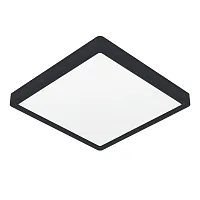 Светильник потолочный LED Fueva 901331 Eglo белый на 1 лампу, основание чёрное в стиле современный квадратный