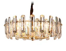 Люстра подвесная Traditional TR5304 Ambrella light прозрачная на 8 ламп, основание золотое в стиле классика 