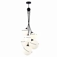 Светильник подвесной Satturo SLE103143-06 Evoluce белый 6 ламп, основание чёрное в стиле лофт кантри шар