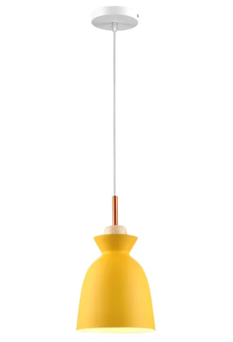 Светильник подвесной Марилоу (Marylou) TL1202H-01YE Toplight жёлтый на 1 лампу, основание белое в стиле современный Светильник подвесной Марилоу (Marylou) TL1202H-01YE Toplight жёлтый на 1 лампу, основание белое в стиле современный