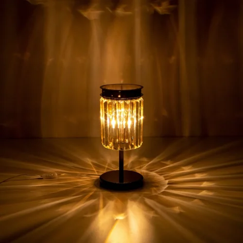 Настольная лампа Мартин CL332812 Citilux янтарная 1 лампа, основание коричневое металл в стиле классический современный лофт  фото 4