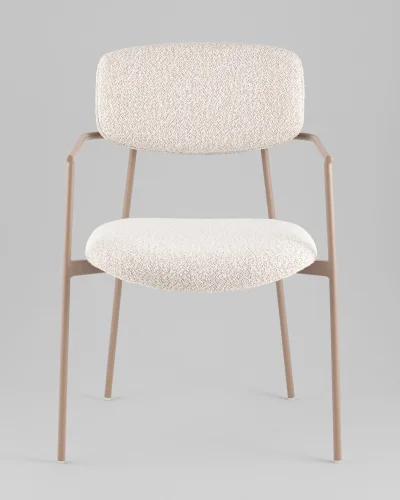 Стул Doe, светло-бежевый, бежевые ножки УТ000040249 Stool Group, бежевый/букле, ножки/металл/бежевый, размеры - *820**** фото 7