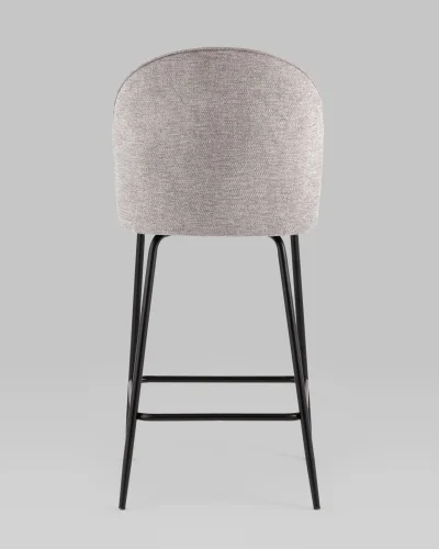 Стул полубарный Echo, светло-серый УТ000038596 Stool Group, серый/шенилл, ножки/металл/чёрный, размеры - ***** фото 4