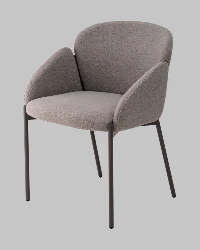 Стул обеденный Melia, серый УТ000039551 Stool Group, серый/букле, ножки/металл/чёрный, размеры - *770**** фото 6