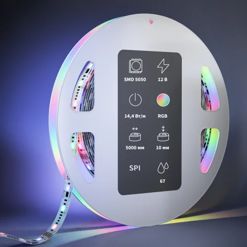 Светодиодная лента 12В 5050 14,4Вт/м RGB 5м IP 67 201244 Maytoni цвет LED K, световой поток Lm фото 2