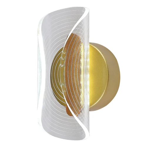 Бра LED LAMPS 81110/1W Natali Kovaltseva белый на 1 лампа, основание золотое в стиле современный хай-тек  фото 2