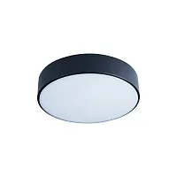 Светильник потолочный LED Axel 10002/12 Black LOFT IT белый 1 лампа, основание чёрное в стиле современный тарелка