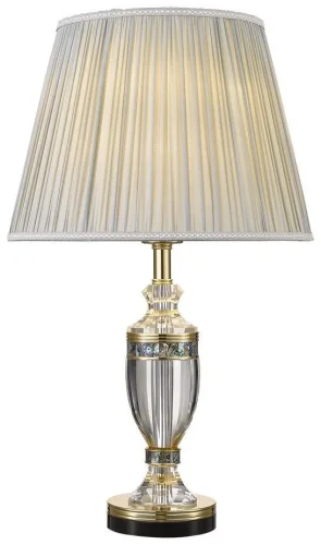 Настольная лампа Teresa WE703.01.304 Wertmark бежевая 1 лампа, основание золотое хрусталь металл в стиле классический 