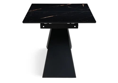 Стол стеклянный Стиг обсидиан / черный 474322 Woodville столешница чёрная из стекло фото 4