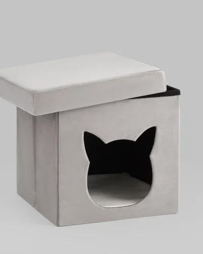 Пуф складной с ящиком Store Pet, серый УТ000038968 Stool Group на 1 , основание в стиле современный фото 4