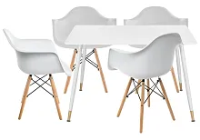 Обеденная группа Куиб white / wood 533231 Woodville на 1 , основание в стиле современный 