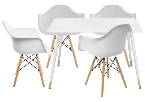 Обеденная группа Куиб white / wood 533231 Woodville на 1 , основание в стиле современный 