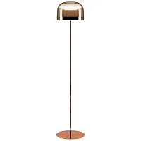 Торшер LED 0756FL-1PG Milosh Tendence янтарный на 1 лампу, основание медь в стиле современный арт-деко 
