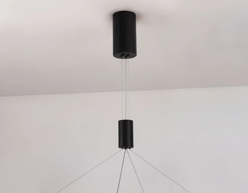 Светильник подвесной LED FL5856 Ambrella light чёрный 1 лампа, основание чёрное в стиле современный хай-тек кольца фото 8