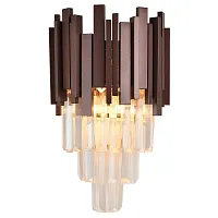 Бра VERTIGO 81439/1W COBALT Natali Kovaltseva прозрачный коричневый 2 лампы, основание коричневое в стиле классический 
