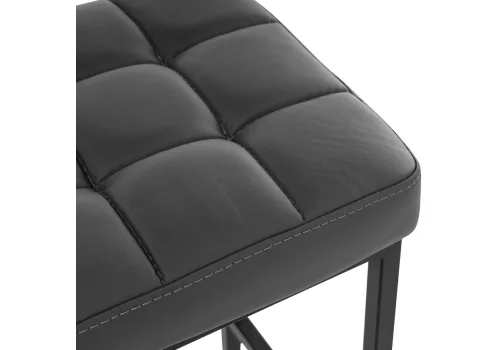 Барный стул Лофт кожзам темно-серый / черный матовый 385633 Woodville, серый/искусственная кожа, ножки/металл/чёрный, размеры - ****350*350 фото 3