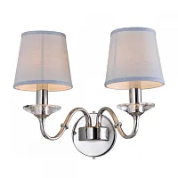 Бра Elice OML-86901-02 Omnilux голубой на 2 лампы, основание хром в стиле классический Бра Elice OML-86901-02 Omnilux голубой на 2 лампы, основание хром в стиле классический