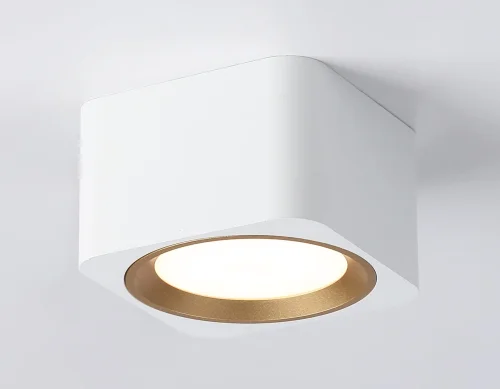 Светильник накладной TN70831 Ambrella light белый 1 лампа, основание белое в стиле современный хай-тек круглый фото 4