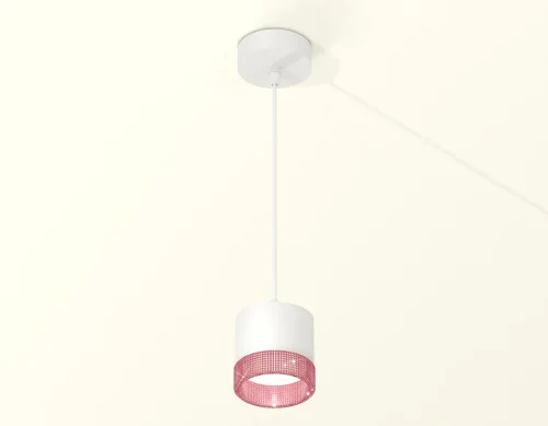 Светильник подвесной XP8110040 Ambrella light белый розовый 1 лампа, основание белое в стиле хай-тек  фото 3