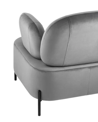 Кресло Кэнди велюр серый УТ000035878 Stool Group, серый/велюр, ножки/металл/чёрный, размеры - ****860*790мм фото 7