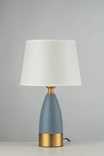Настольная лампа Candelo E 4.1.T4 BBL Arti Lampadari серая белая 1 лампа, основание голубое синее металл в стиле классический 
