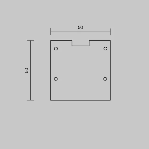 Комплект заглушек (для профиля 50×50) 2 шт., ALM-5050T-B-EC 642047 Maytoni цвет LED K, световой поток Lm фото 3