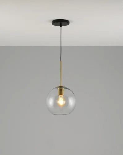 Светильник подвесной Sumatra V2110-P Moderli прозрачный 1 лампа, основание чёрное в стиле современный лофт 