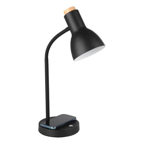 Настольная лампа LED с беспроводной зарядкой Veradal-Qi 900628 Eglo чёрная 1 лампа, основание чёрное металл в стиле современный 