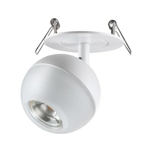 Светильник точечный Garn 370818 Novotech белый 1 лампа, основание белое в стиле современный 