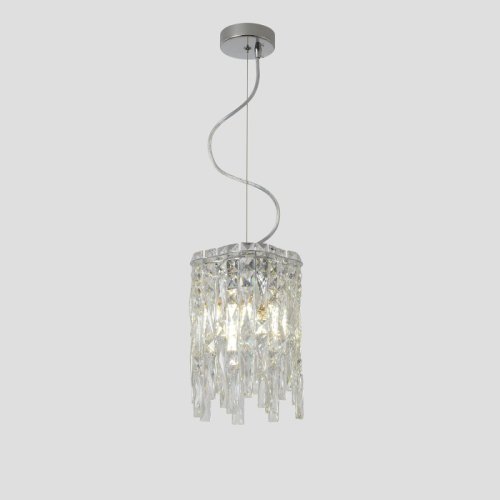 Светильник подвесной ABRIL SP2 Crystal Lux прозрачный на 2 лампы, основание золотое в стиле классический фото 5