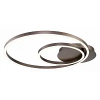 Светильник потолочный LED с пультом Stella V000005L Indigo белый на 1 лампу, основание коричневое в стиле современный кольца