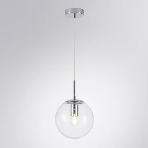 Светильник подвесной Volare A1920SP-1CC Arte Lamp прозрачный 1 лампа, основание хром в стиле модерн шар фото 2