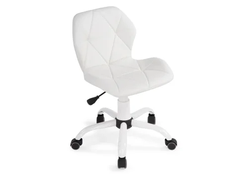 Компьютерное кресло Вальд экокожа белая 464247 Woodville, белый/экокожа, ножки/металл/белый, размеры - ****470*540 фото 6