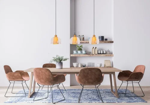 Светильник подвесной Gunhild 30460/03/60 Lucide бежевый прозрачный на 3 лампы, основание матовое золото латунь в стиле современный фото 9