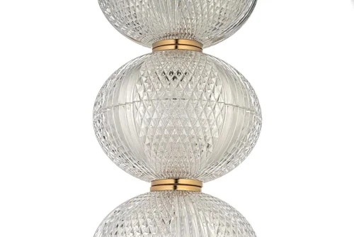 Светильник подвесной LED Candels L 1.P5 G Arti Lampadari прозрачный 1 лампа, основание золотое в стиле современный  фото 3