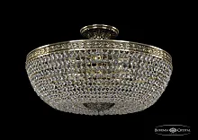 Люстра потолочная хрустальная 19051/45IV GB Bohemia Ivele Crystal прозрачная на 6 ламп, основание золотое в стиле классический sp