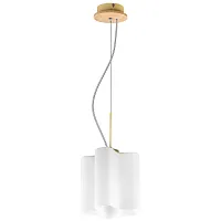 Светильник подвесной NUBI LEGNO 802115 Lightstar белый 1 лампа, основание коричневое в стиле современный 