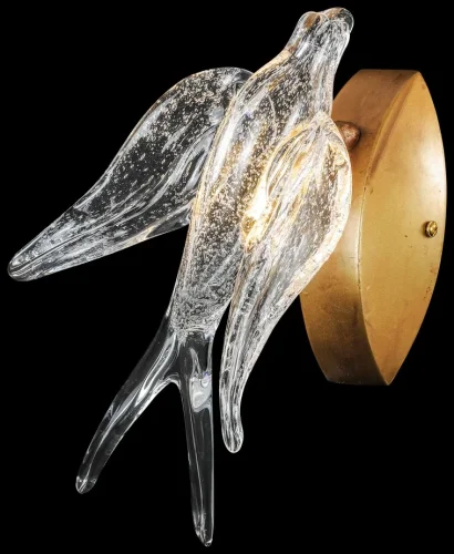 Бра LED Viviana WE183.01.501 Wertmark прозрачный на 1 лампа, основание медь в стиле арт-деко современный птички